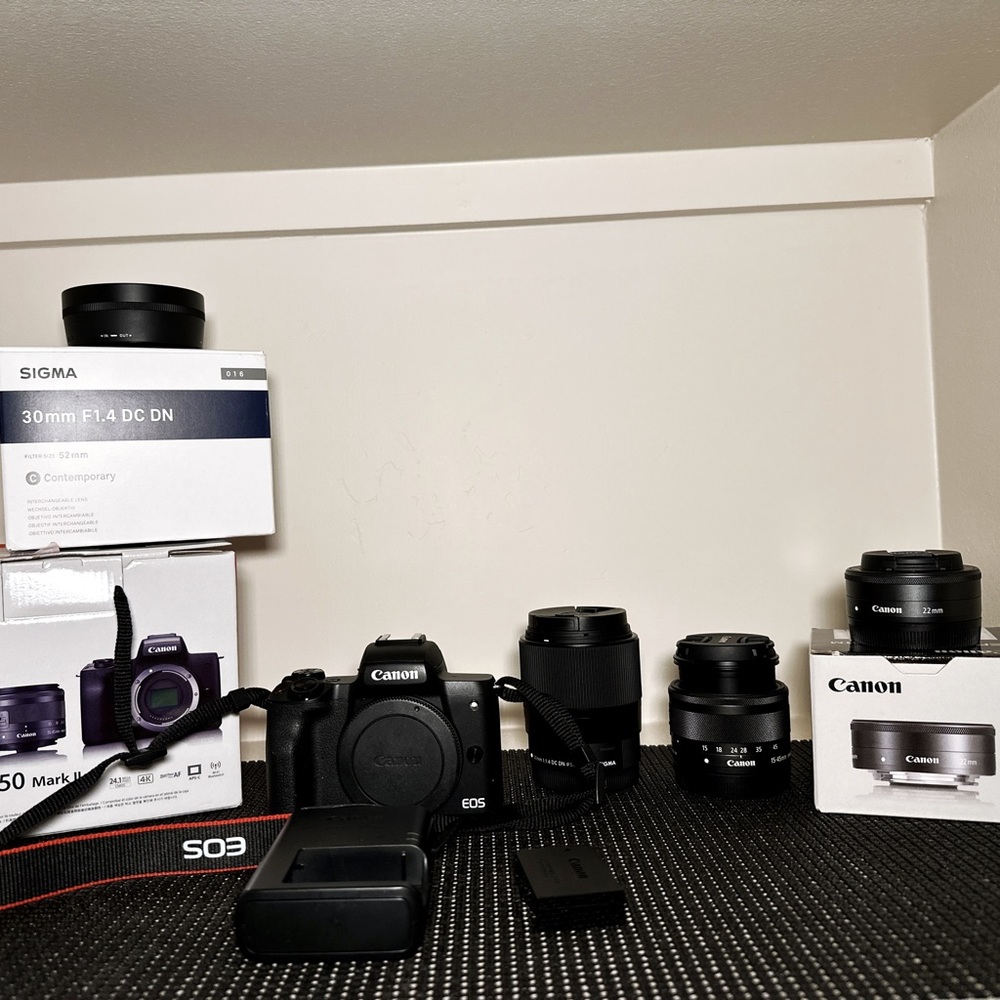 Canon - EOS M50 Mark II Mirrorless Camera with EF-M 15-45mm f/3.5-6.3